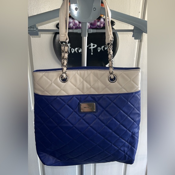 Nine West Handbags - Nine West Blue Quilted Tote Bag